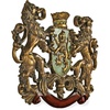 image:imageDesign Toscano Heraldic Royal Lions Coat of Arms Wall Sculpture 30 Inch Full Color