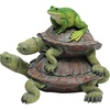 image:imageDesign Toscano In Good Company Frog and Turtles Garden Animal Statue 11 Inch Long 8 Inch Tall Cast Stone Resin Full Color Finish