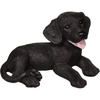 image:imageDesign Toscano Labrador Retriever Dog IndoorOutdoor Garden Statue 9 Inch Wide 15 Inch Tall Cast Stone Resin Black Painted FinishLying Puppy