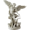 image:imageDesign Toscano Michael the Archangel Religious Garden Decor Statue 14 inches wide 17 inches tall Cast Stone Resin Antique Stone Finish