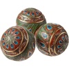 image:imageDesign Toscano PeacockFeathered Orbs Decorative Accent Balls Set of Three