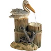 image:imageWater Fountain with LED Light  Nearly 3 Foot Tall Tree Squirrel Garden Decor Fountain  Outdoor Water FeaturePelicans Seashore Roost