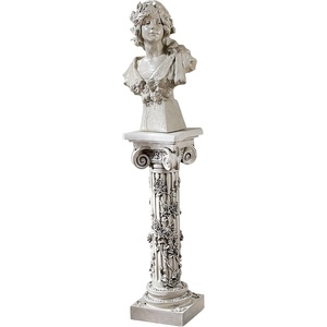 image:imageDesign Toscano Athena Corinthian Furniture Pedestal Column Plant Stand 16 Inches Wide 16 Inches Deep 33 Inches High Handcast Polyresin Antique Stone FinishAntique Stone Finish