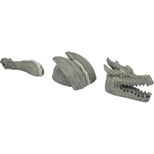 image:imageDesign Toscano Benevolent Dragon Asian Garden Statue 27 Inch Resin Gray Stone FinishMoat Monster Dragon
