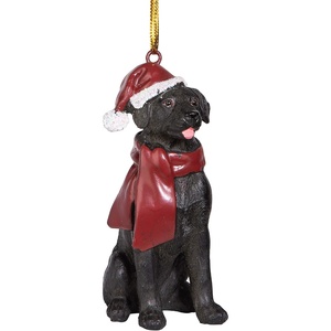 image:imageDesign Toscano Black Labrador Retriever Holiday Dog Christmas Tree OrnamentBlack Lab