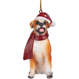 image:imageDesign Toscano Black Labrador Retriever Holiday Dog Christmas Tree OrnamentBoxer
