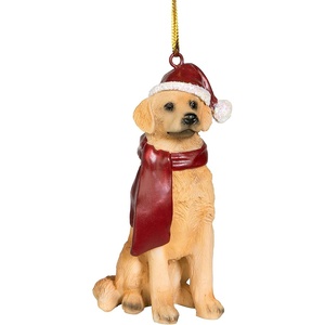 image:imageDesign Toscano Black Labrador Retriever Holiday Dog Christmas Tree OrnamentGolden Retriever