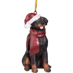 image:imageDesign Toscano Black Labrador Retriever Holiday Dog Christmas Tree OrnamentRottweiler