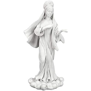 image:imageDesign Toscano Blessed Virgin Mary of Unconditional Love Religious Statue by artist Evelyn Myers Hartley 8 inch Medium WhiteVirgin Mary on Cloud Large