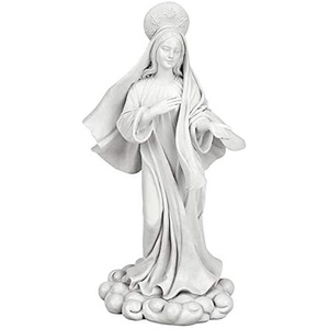 image:imageDesign Toscano Blessed Virgin Mary of Unconditional Love Religious Statue by artist Evelyn Myers Hartley 8 inch Medium WhiteVirgin Mary on Cloud Medium