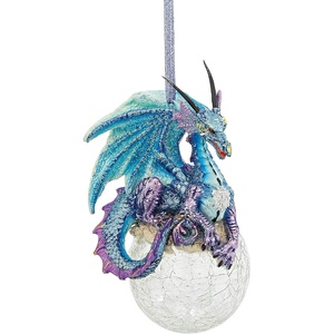 image:imageDesign Toscano Blitzer the T Rex Dinosaur Christmas Tree Ornament 5 InchFrost