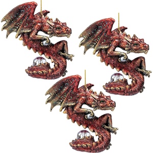 image:imageDesign Toscano Blitzer the T Rex Dinosaur Christmas Tree Ornament 5 InchLight Dragon