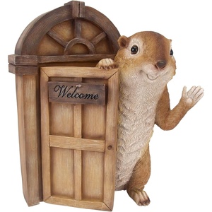 image:imageDesign Toscano Bright Eyes Solar Cat Garden StatueSquirrel Welcome Tree House