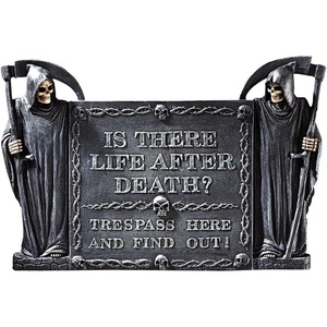 image:imageDesign Toscano CL6290 Life After Death No Trespassing Wall Sculpture Multicolored 1200 x 150