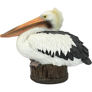 image:imageDesign Toscano Coastal Decor Oceans Perch Pelicans Garden Bird Statue 9 Inch Wide 24 Inch Tall Cast Stone Resin Full Color FinishDock of the Bay