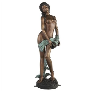 image:imageDesign Toscano Dione the Divine Greek Water Woman IndoorOutdoor Garden Statue Grande 38 inches tall Cast Stone Resin Antique Stone FinishHeirloom Cast Bronze  Green Bronze Finish