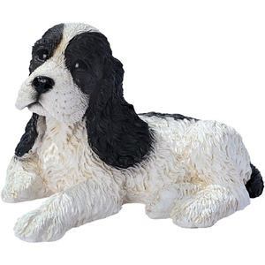 image:imageDesign Toscano EU1071 Winston the British Bulldog Dog Garden Statue 11 Inch Polyresin Full ColorBlack  White Cocker Spaniel Puppy
