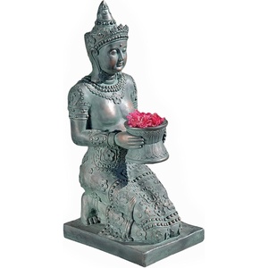 image:imageDesign Toscano EU7334 Thai Princess Asian Kneeling Woman IndoorOutdoor Garden Statue with Offering Bowl 28 Inch Tall Handcast Polyresin Green Bronze Metallic Finish