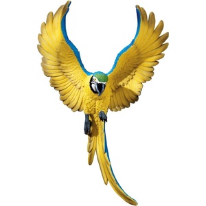 image:imageDesign Toscano Flapping Macaw Bird Tropical Decor Wall Sculpture 16 Inch Polyresin Full Color16L x 10W  Single