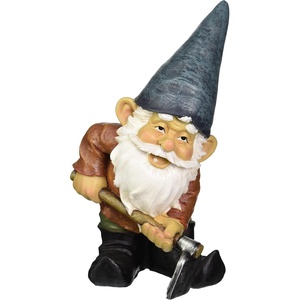 image:imageDesign Toscano Garden Gnome Statue  Digger the Gnome  Outdoor Garden Gnomes  Funny Lawn Gnome StatuesBulldoze the Dirty Hoe