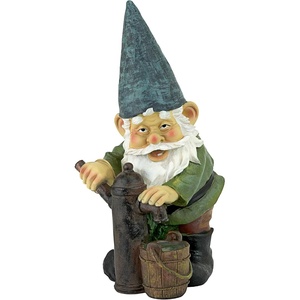 image:imageDesign Toscano Garden Gnome Statue  Digger the Gnome  Outdoor Garden Gnomes  Funny Lawn Gnome StatuesWater Pump Pete