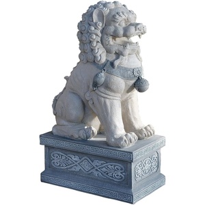 image:imageDesign Toscano Giant Foo Dog of the Forbidden City Asian Garden Statue 30 Inch Resin Two Tone Stone FinishSingle