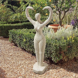 image:imageDesign Toscano GuanYin Patroness of Compassion Asian Decor Outdoor Garden Statue 54 inches Tall Fiberglass Cast Stone Resin Limestone FinishEarth Goddess