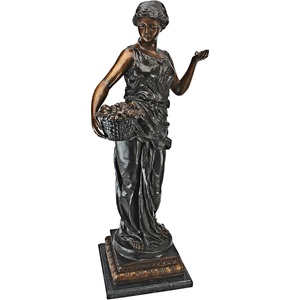 image:imageDesign Toscano GuanYin Patroness of Compassion Asian Decor Outdoor Garden Statue 54 inches Tall Fiberglass Cast Stone Resin Limestone FinishGoddess of Nature