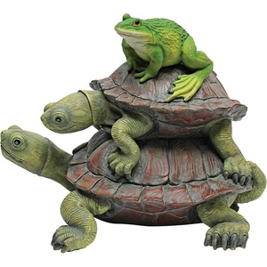 image:imageDesign Toscano In Good Company Frog and Turtles Garden Animal Statue 11 Inch Long 8 Inch Tall Cast Stone Resin Full Color Finish