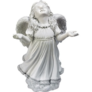 image:imageDesign Toscano In Grace Girl Child Angel Memorial IndoorOutdoor Garden Statue 14 inches wide 24 inches tall Cast Stone Resin Antique Stone FinishIn Gods Grace