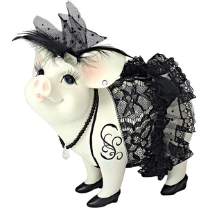 image:imageDesign Toscano Lace and Lard Madame Pig StatueFull Color Finish