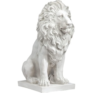 image:imageDesign Toscano Lion of Florence Sentinel IndoorOutdoor Animal Statue 28 Inch Tall Cast Stone Resin Antique Stone Finish