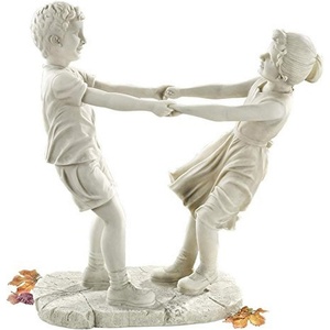 image:imageDesign Toscano Little Girl and Boy Dancing Garden Statue Large Antique StoneLarge