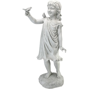 image:imageDesign Toscano Mary Frances and her Feathered Friends Garden Girl Statue