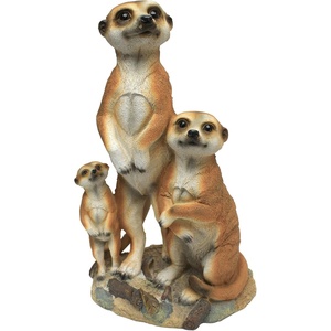 image:imageDesign Toscano Meerkat Gang Outdoor Garden Animal Statue 26 Inch Resin Full Color FinishMeerkat Family