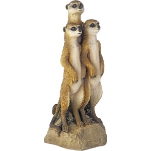 image:imageDesign Toscano Meerkat Gang Outdoor Garden Animal Statue 26 Inch Resin Full Color FinishMeerkat Gang