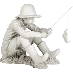 image:imageDesign Toscano NG32122 Frederic the Little Fisherman of Avignon Lightweight Polyresin Statue 15 Inch Two Tone StoneGone Fishing Fisherman