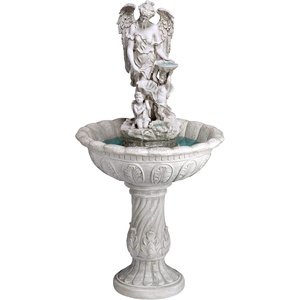 image:imageDesign Toscano Natures Blessed Prayer Francis of Assisi Fountain Outdoor Water Feature Statue 29 inch Cast Stone Resin Antique Stone FinishHeavenly Moments