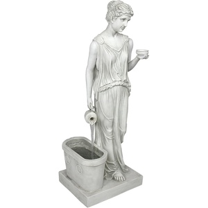 image:imageDesign Toscano Natures Blessed Prayer Francis of Assisi Fountain Outdoor Water Feature Statue 29 inch Cast Stone Resin Antique Stone FinishHebe Goddess of Youth