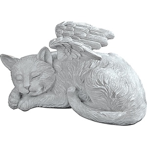 image:imageDesign Toscano QL6080 Cat Angel Pet Memorial Grave Marker Tribute Statue 10 Inches Wide 5 Inches Deep 5 Inches High Antique Stone FinishCat Angel