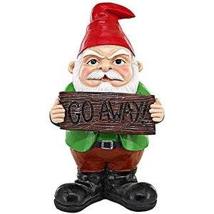 image:imageDesign Toscano QM16035 Garden Gnome Statue  Pool Party Pete Naked Gnome  Outdoor Garden Gnomes  Funny Lawn Gnome Statuesfull colorGo Away Sign