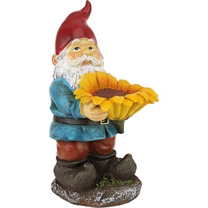 image:imageDesign Toscano QM2796400 Garden Gnome Statue  Kiss and Tell Lover Gnomes  Lawn Gnomefull colorSunflower Sammy