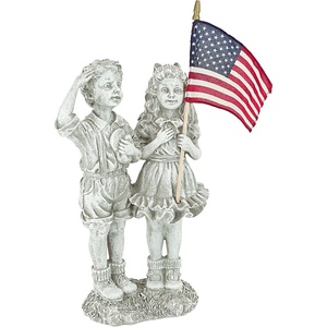 image:imageDesign Toscano QM7512030 Patriotic Flag Children StatueAntique Stone