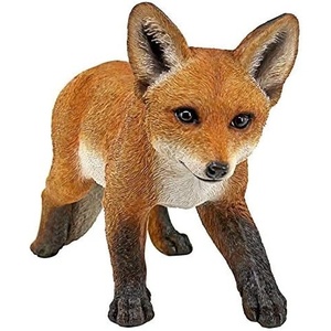 image:imageDesign Toscano Simon The Woodland Fox IndoorOutdoor Garden Statue for Patio Pool or Lawn 18 Inch Tall Cast Stone Resin Red Orange PaintCavorting Carmine