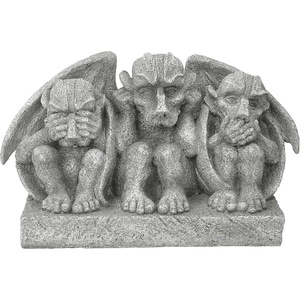 image:imageDesign Toscano The HearNo SeeNo SpeakNo Evil Monkeys Statue Grande Faux Bronze FinishGnome