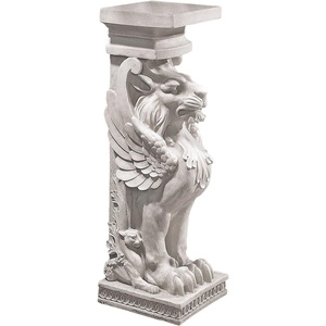 image:imageDesign Toscano Trapezophoron Sculptural Winged Lion PedestalSingle