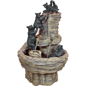 image:imageWater Fountain  Rocky Mountain Splash Black Bears Garden Decor Fountain  Outdoor Water FeatureRocky Mountain Splash