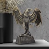 image:imageDesign Toscano Forging Strength American Bald Eagle Art Deco Statue 14 Inch Polyresin Bronze FinishQS7373Forging Strength
