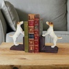 image:imageDesign Toscano SP1601 Bookworm Bunny Rabbits Cast Iron Sculptural Bookend Pair full colorJack Russell Terrier