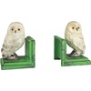 image:imageDesign Toscano SP1601 Bookworm Bunny Rabbits Cast Iron Sculptural Bookend Pair full colorWise Snowy Owl